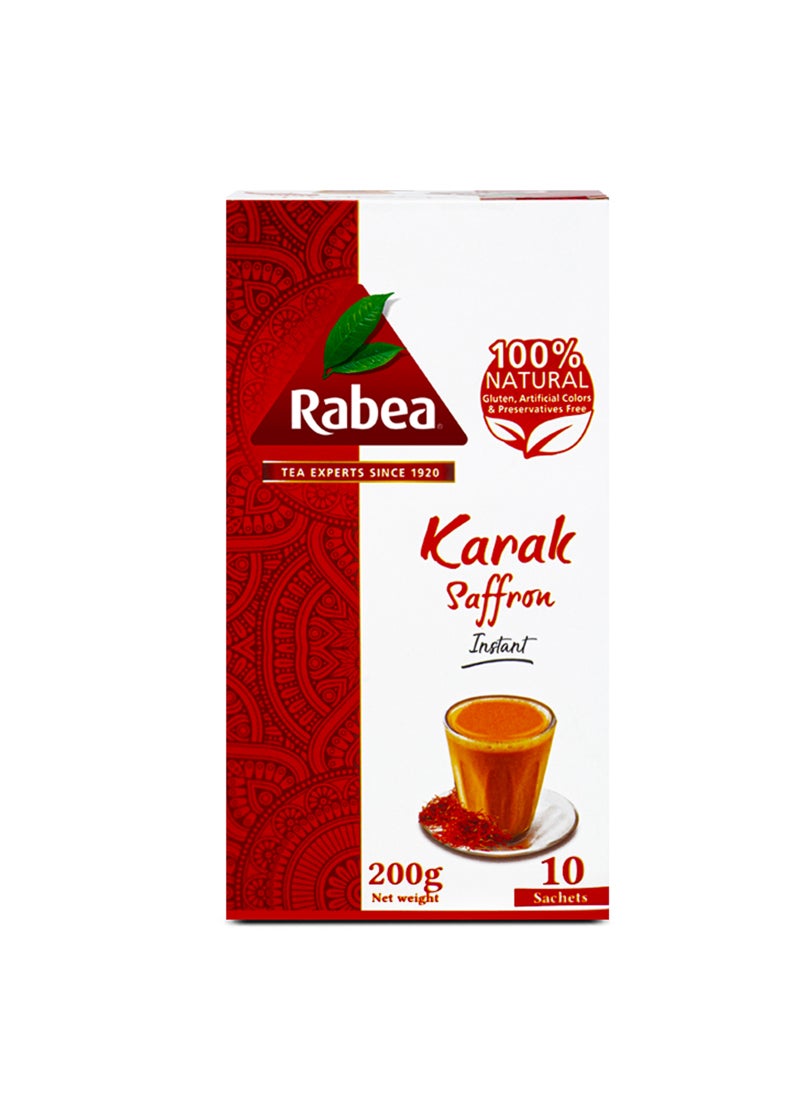 Rabea tea Saffron Karak Tea 3 In 1 10 Sachets (200g) - Image 1